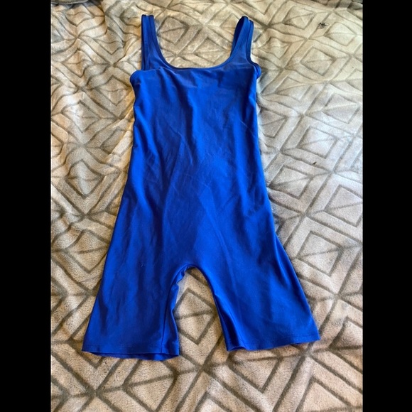 Royal blue romper with crop top cover over - Picture 4 of 4